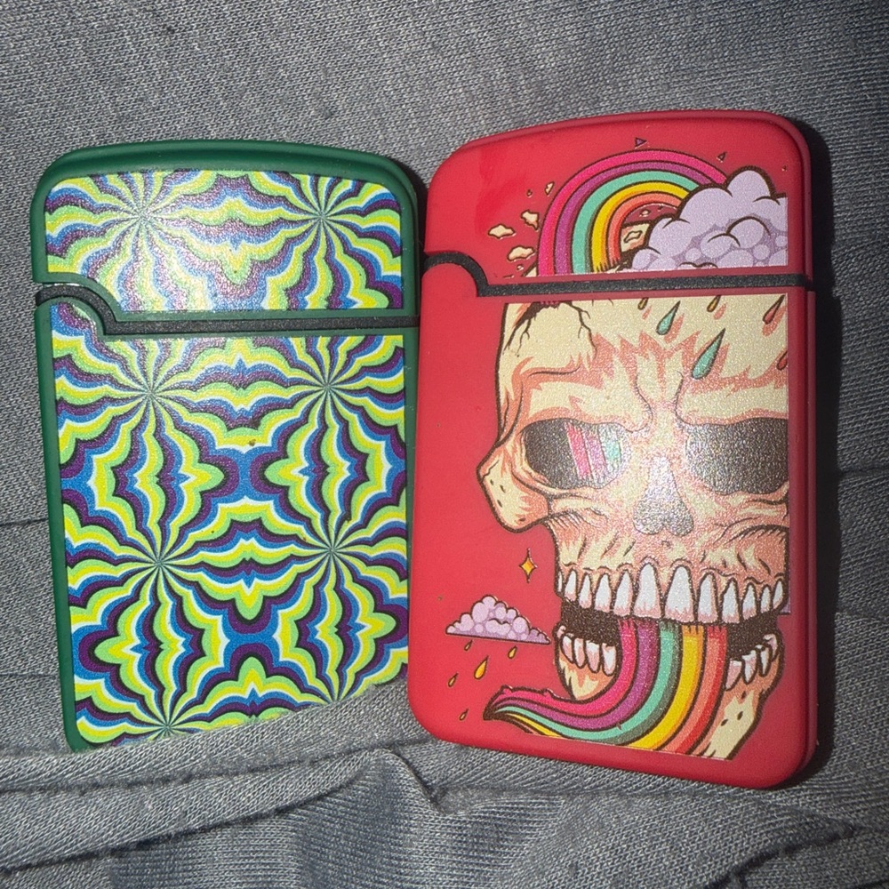 Colorful Tablet Cases with Psychedelic and Skull Designs